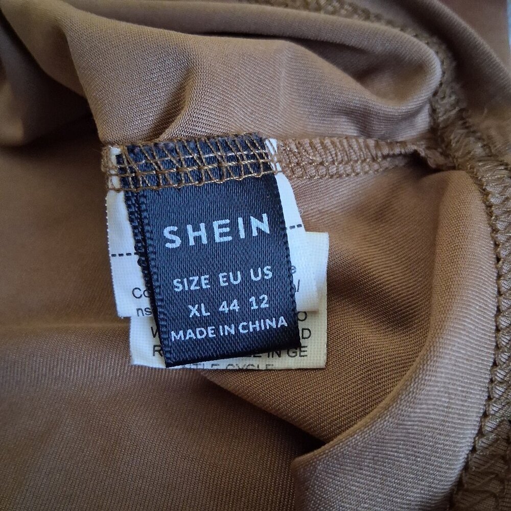 SHEIN Women's Size XL (12) Brown Two Piece Crop Tank & Shorts Set - Picture 4 of 13